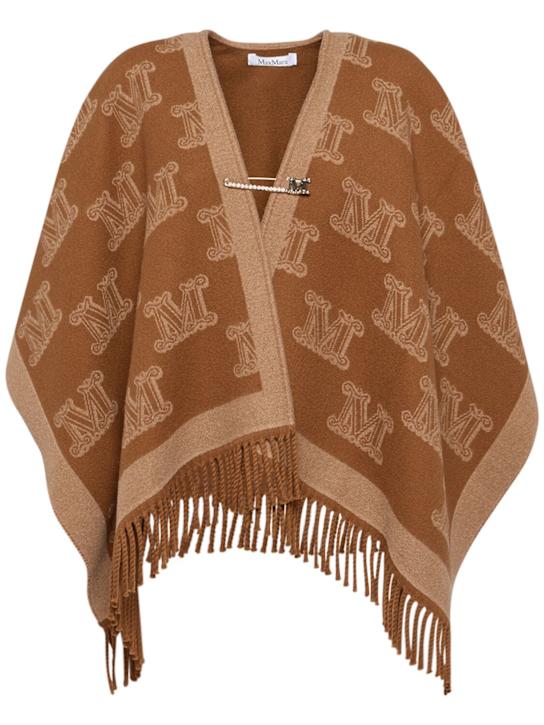 Luisaviaroma Mantella Frine in lana jacquard con logo