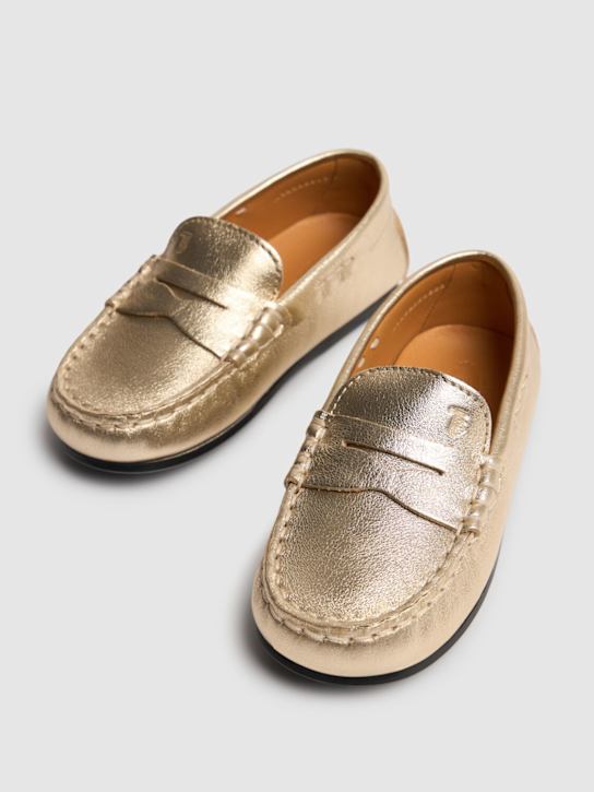 Luisaviaroma Mocassini Gommino In Pelle Metallizzata