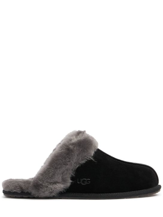 Luisaviaroma Mules Scuffiette II in camoscio e shearling 10mm