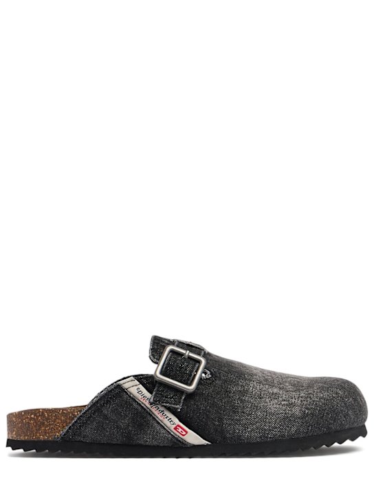 Luisaviaroma Mules Woodstock Washed in denim di cotone