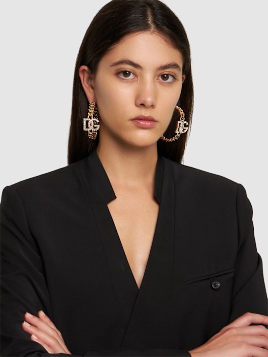 Luisaviaroma Orecchini A Cerchio DG Diva Con Cristalli