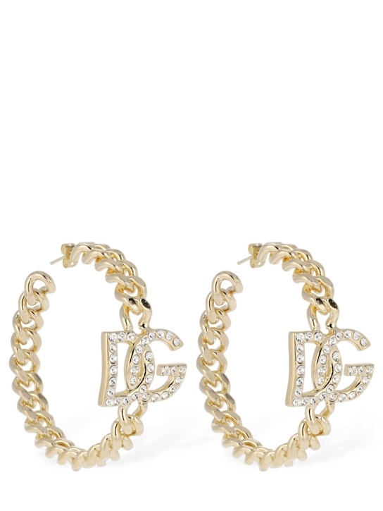 Luisaviaroma Orecchini a cerchio DG Diva con cristalli