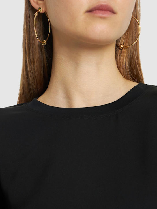 Luisaviaroma Orecchini A Cerchio Grandi Ninety In Oro 18kt