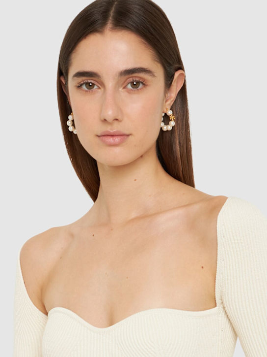 Luisaviaroma Orecchini A Cerchio Kira Con Perle D’imitazione