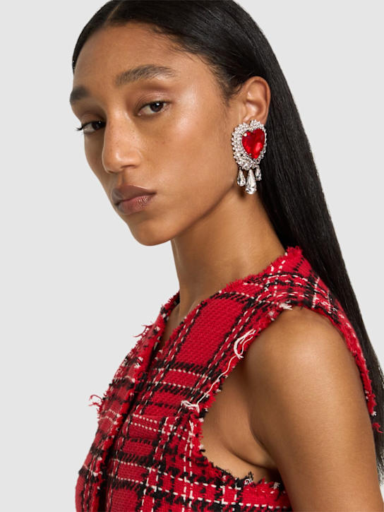 Luisaviaroma Orecchini A Cuore Con Cristalli E Gocce