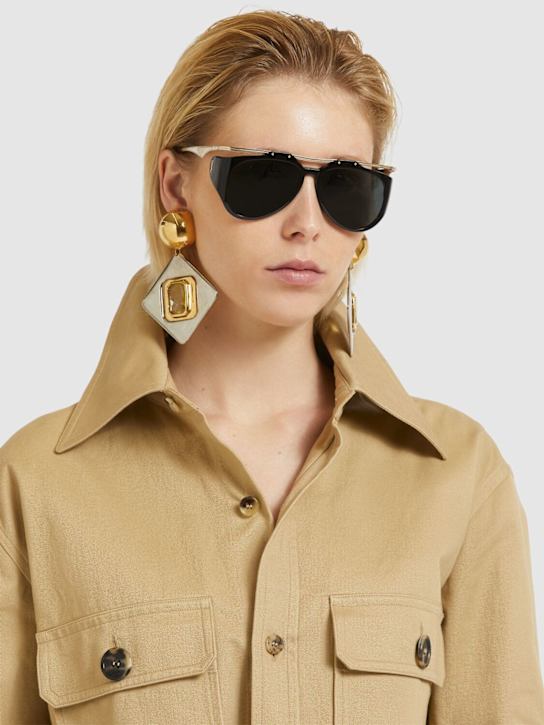 Luisaviaroma Orecchini Geometrici In Ottone E Resina