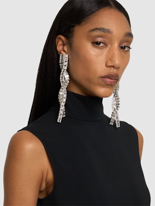 Luisaviaroma Orecchini Lunghi A Treccia Con Cristalli