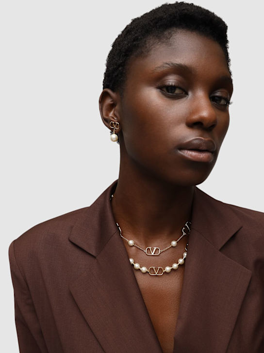 Luisaviaroma Orecchini Vlogo Con Perle D’imitazione