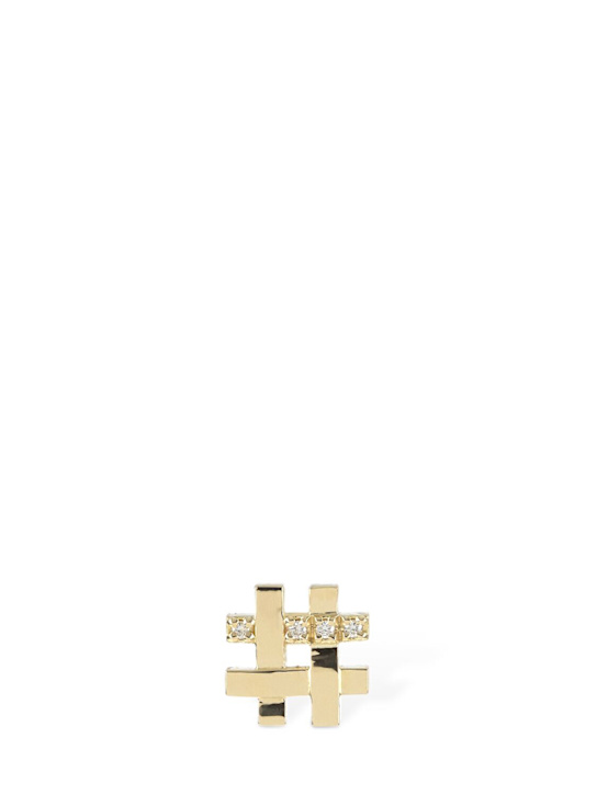 Luisaviaroma Orecchino singolo 1987 in oro 18kt / diamanti