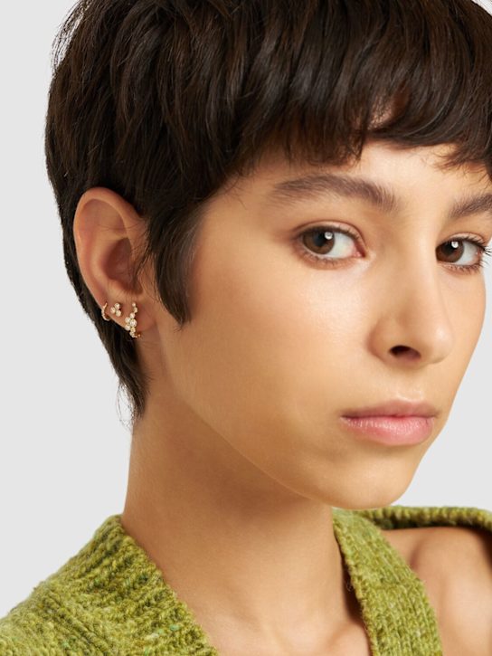 Luisaviaroma Orecchino Singolo Triad In Oro 14kt Con Diamanti