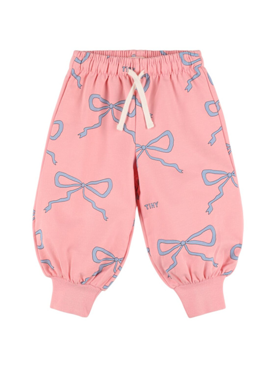 Luisaviaroma Pantaloni Bow in felpa di misto cotone stampato