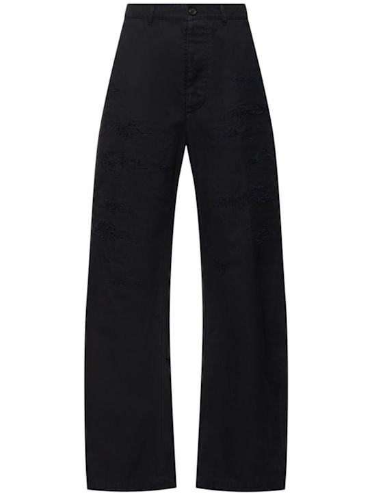 Luisaviaroma Pantaloni chino oversize in cotone distressed