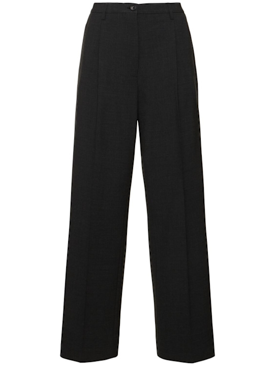 Luisaviaroma Pantaloni dritti a vita alta in flanella