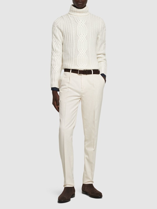 Luisaviaroma Pantaloni Dritti In Gabardina Di Cotone