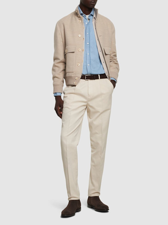 Luisaviaroma Pantaloni Dritti In Gabardina Di Cotone
