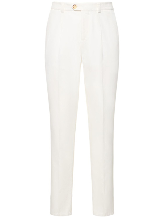 Luisaviaroma Pantaloni dritti in gabardina di cotone