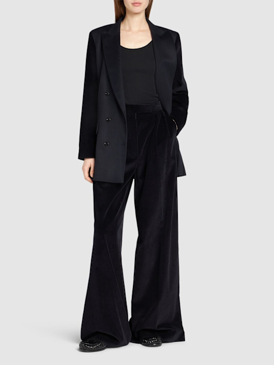 Luisaviaroma Pantaloni Gamba Larga Gilly In Millerighe
