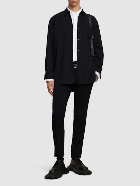 Luisaviaroma Pantaloni In Gabardina Di Lana Stretch