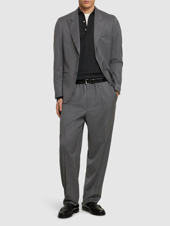 Luisaviaroma Pantaloni In Misto Lana Tropical Con Pinces