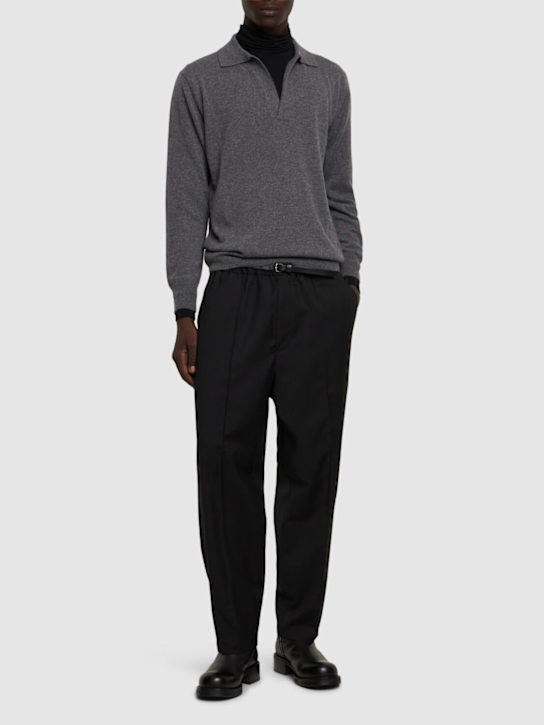 Luisaviaroma Pantaloni In Misto Lana Tropical Con Pinces