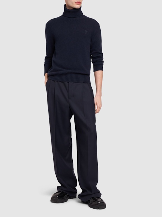 Luisaviaroma Pantaloni Oversize In Gabardina Di Lana
