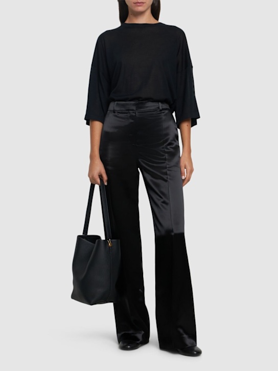 Luisaviaroma Pantaloni Svasati Vita Media Encore In Raso