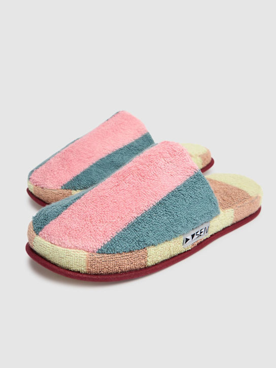Luisaviaroma Pantofole In Misto Cotone Martine Stripe