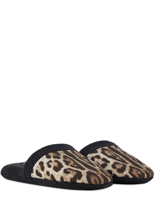 Luisaviaroma Pantofole Leopardo In Spugna Di Cotone