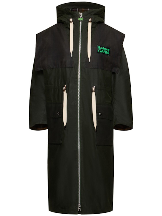 Luisaviaroma Parka cerato Barbour x Ganni con cappuccio