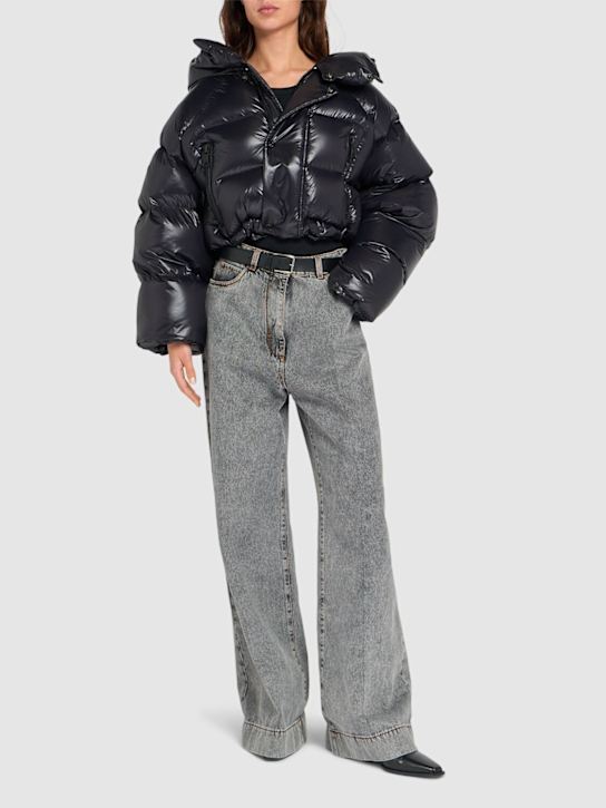 Luisaviaroma Piumino Cropped Puffer Kaban Con Cappuccio