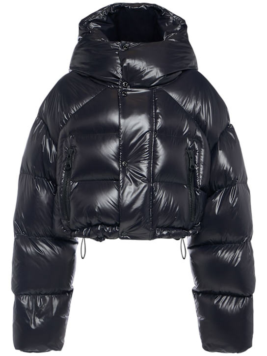 Luisaviaroma Piumino cropped Puffer Kaban con cappuccio