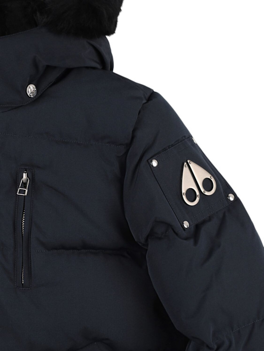 Luisaviaroma Piumino In Misto Poly Con Cappuccio E Pelliccia