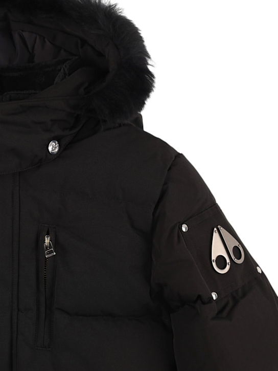 Luisaviaroma Piumino In Misto Poly Con Cappuccio E Pelliccia