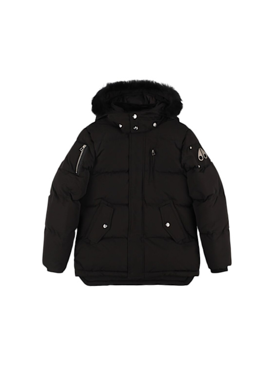 Luisaviaroma Piumino in misto poly con cappuccio e pelliccia