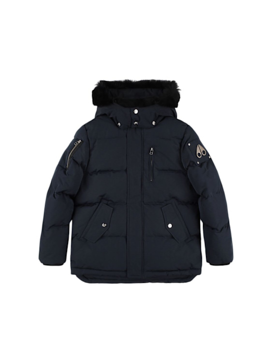 Luisaviaroma Piumino in misto poly con cappuccio e pelliccia