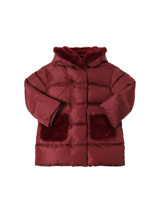 Luisaviaroma Piumino in nylon e pelliccia sintetica