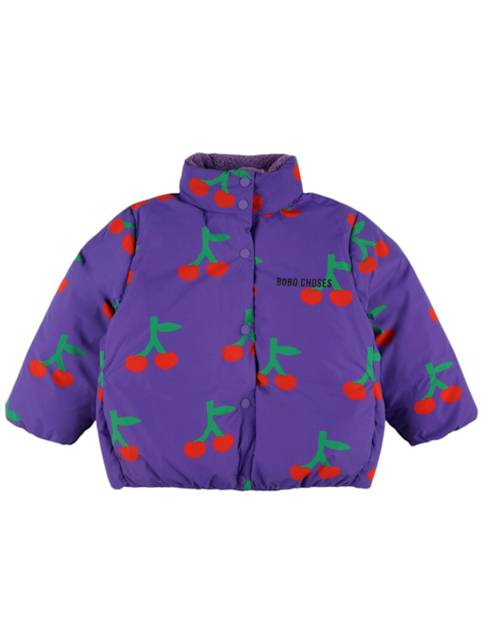 Luisaviaroma Piumino in nylon riciclato stampato ciliegie