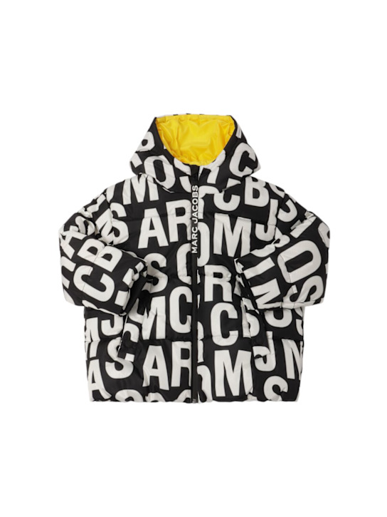 Luisaviaroma Piumino in poly monogram con cappuccio