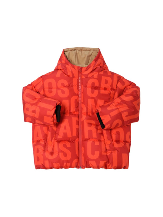 Luisaviaroma Piumino in poly monogram con cappuccio