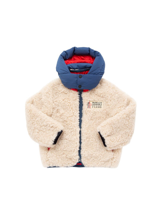 Luisaviaroma Piumino in teddy e tessuto techno con zip