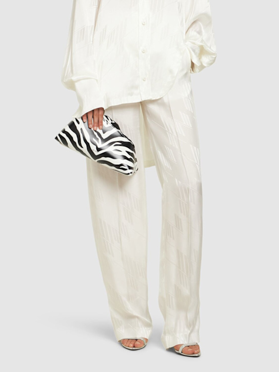 Luisaviaroma Pochette 8.30 PM In Pelle Stampa Zebra