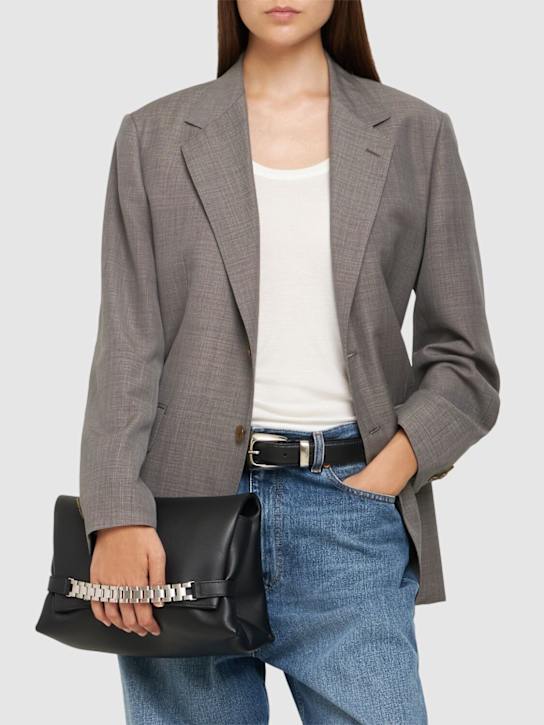 Luisaviaroma Pochette In Pelle Spazzolata Con Catena