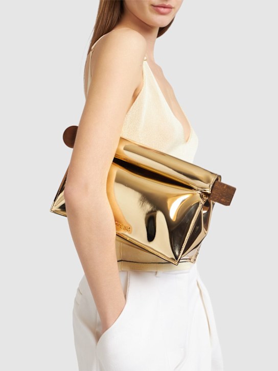 Luisaviaroma Pochette La Pochette Rond Carre In Pelle