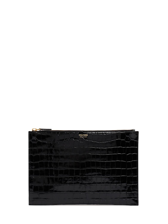 Luisaviaroma Pochette / stampa coccodrillo lucida e cinturino
