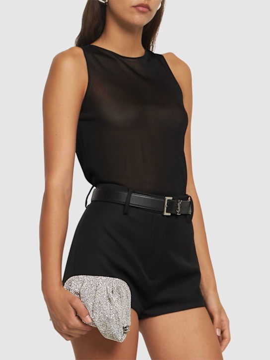 Luisaviaroma Pochette Venus La Petite In Mesh Con Cristalli