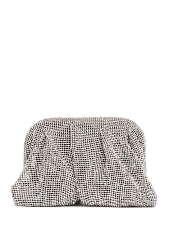 Luisaviaroma Pochette Venus La Petite in mesh con cristalli