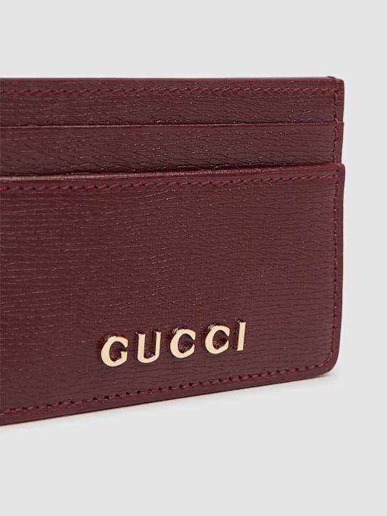 Luisaviaroma Porta Carte Di Credito Gucci Script In Pelle