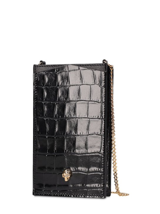 Luisaviaroma PORTA CELLULARE IN PELLE STAMPA COCCODRILLO