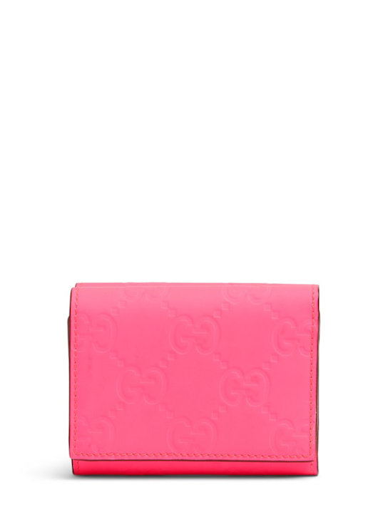 Luisaviaroma Portafoglio in pelle con stampa GG gommata