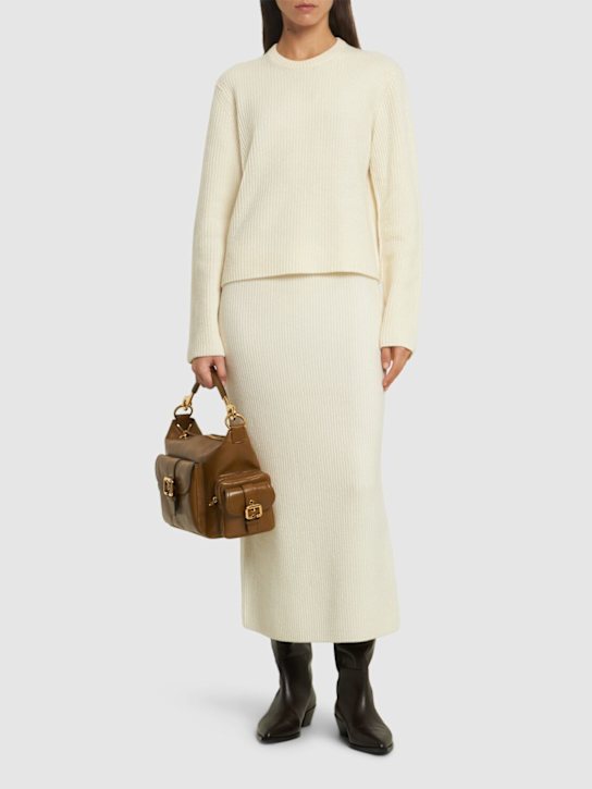 Luisaviaroma Pullover Boxy In Lana E Cashmere A Coste